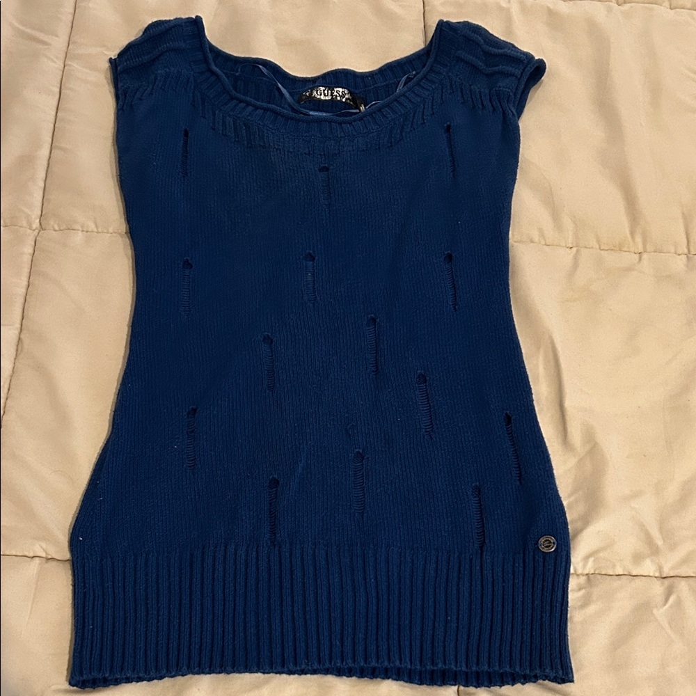 Guess blue shirt - size S